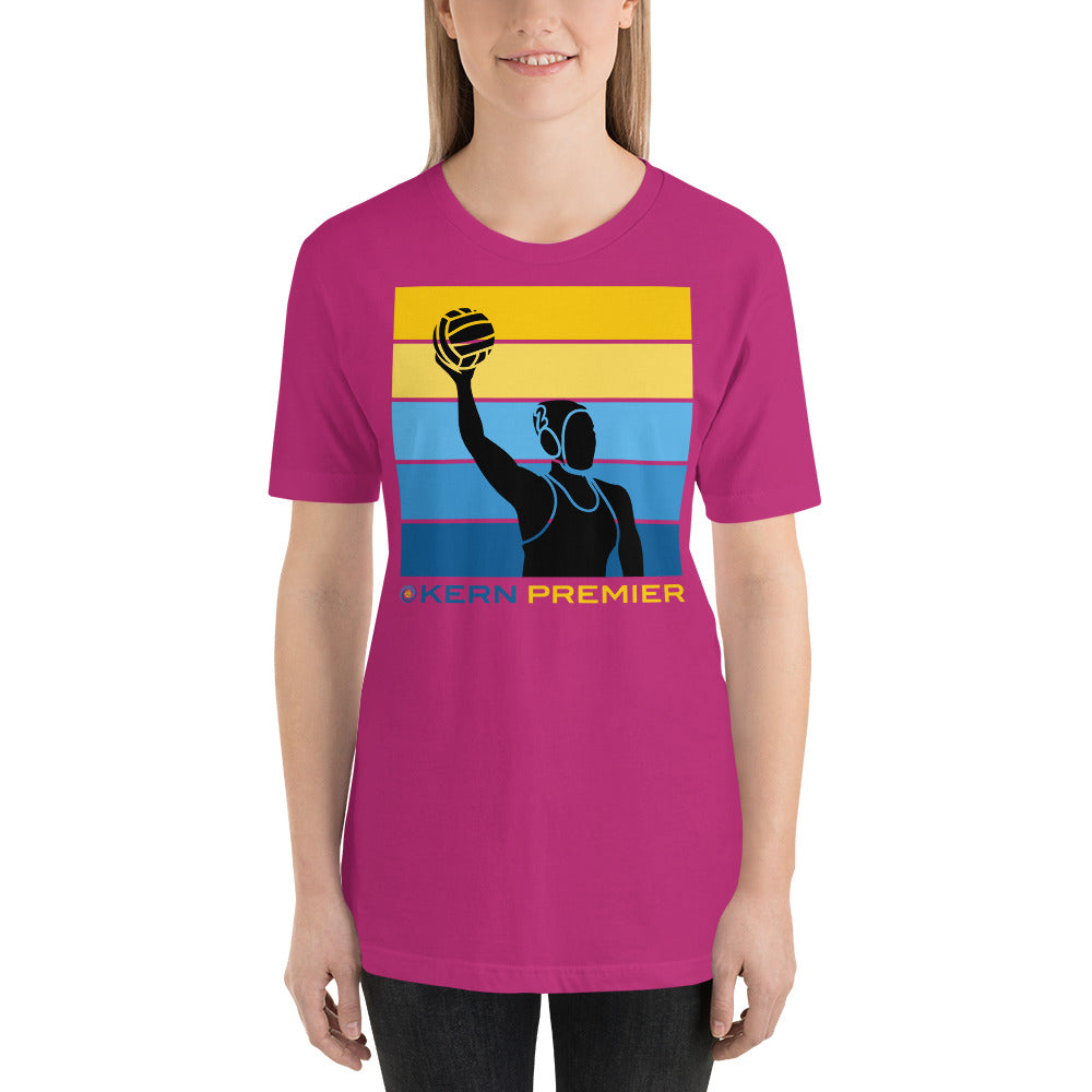 Kern Premier 5 color horizontal square female silhouette - Unisex Soft T-shirt - Bella Canvas 3001