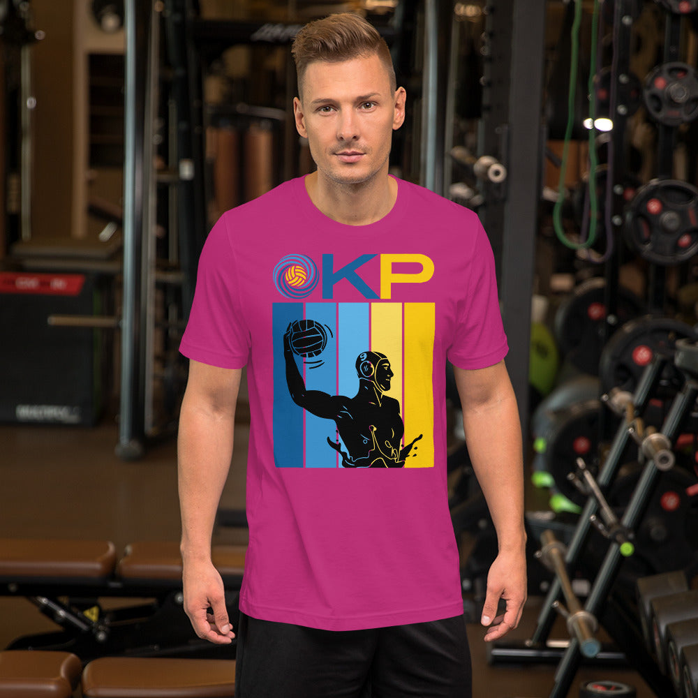 Kern Premier 5 color vertical square male silhouette KP logo top - Unisex Soft T-shirt - Bella Canvas 3001