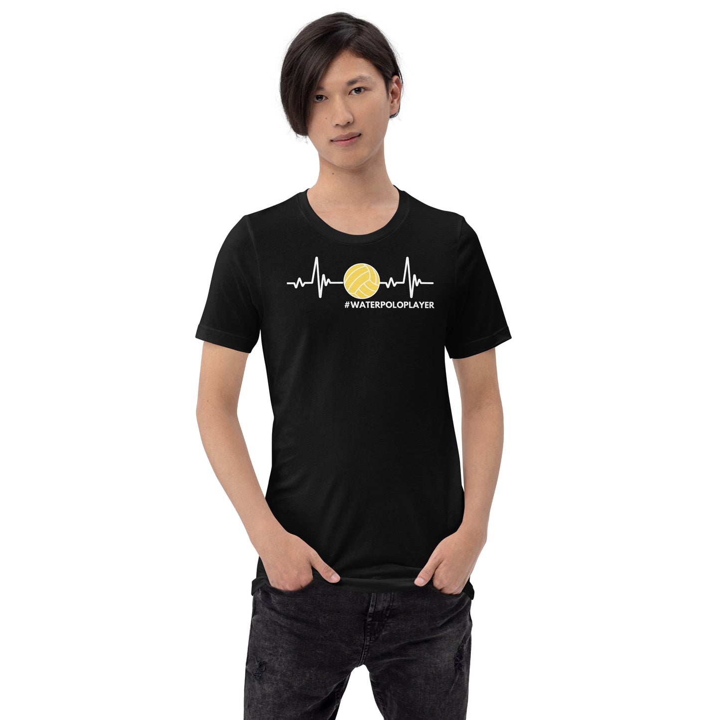 Waterpolo Player Heartbeat - Unisex Soft T-shirt - Bella Canvas 3001