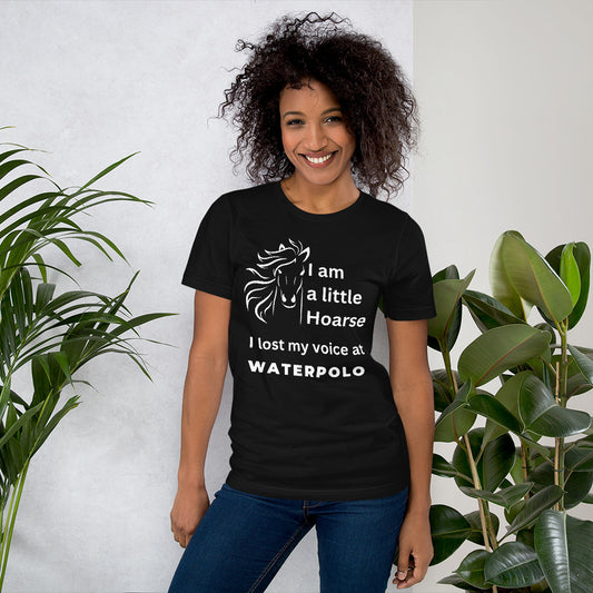 I am a little Hoarse - with Line Art Horse head - Unisex Soft T-shirt - Bella Canvas 3001