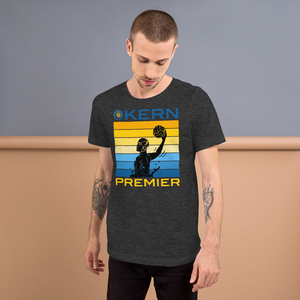 Kern Premier 7 color horizontal square male silhouette split logo - Unisex Soft T-shirt - Bella Canvas 3001