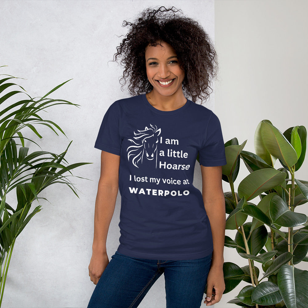 I am a little Hoarse - with Line Art Horse head - Unisex Soft T-shirt - Bella Canvas 3001