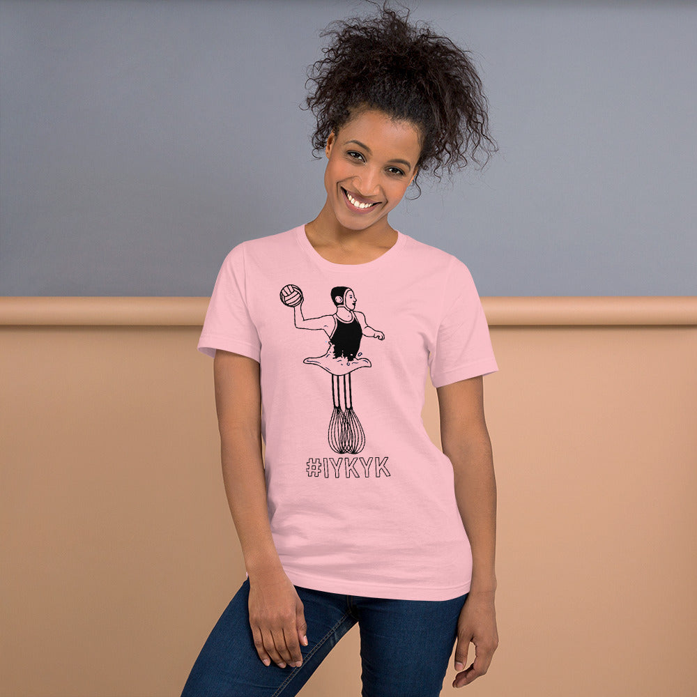 Egg Beatering female silhouette IYKYK - Unisex Soft T-shirt - Bella Canvas 3001