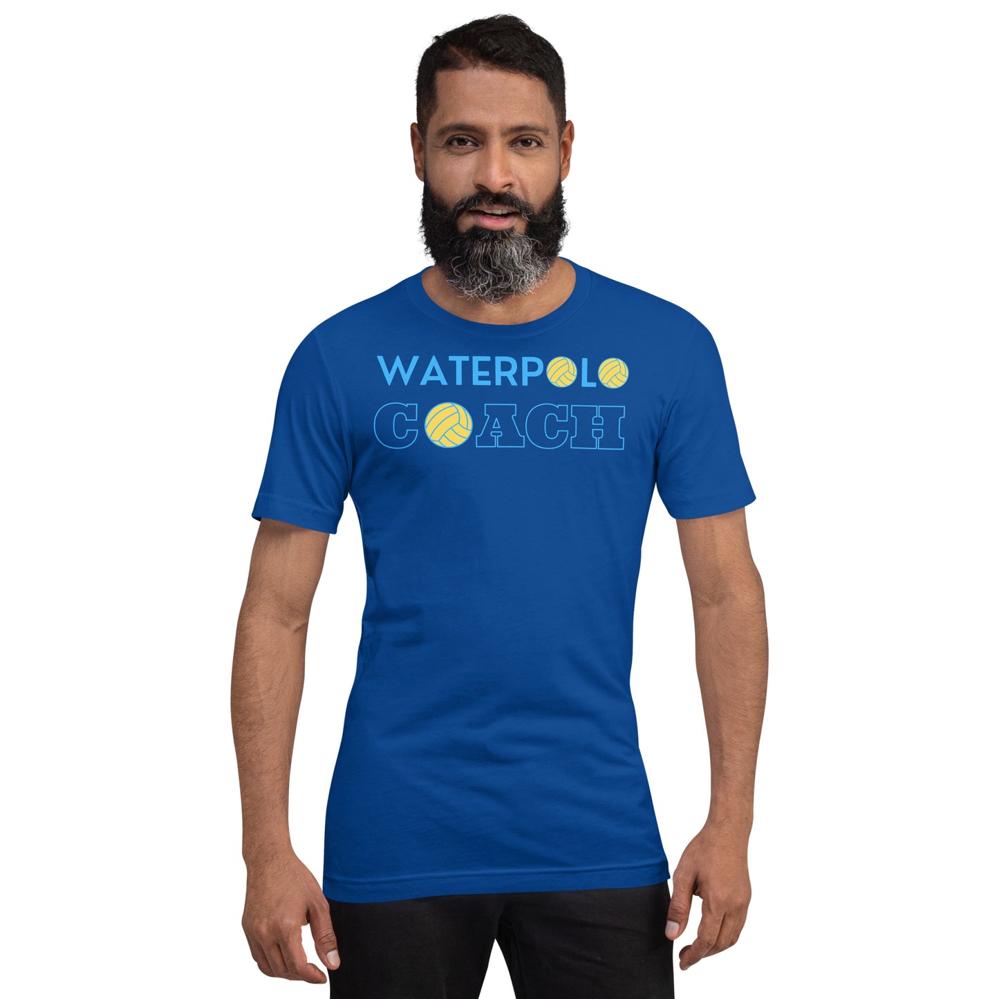 Waterpolo Coach in Blue - Unisex Soft T-shirt - Bella Canvas 3001