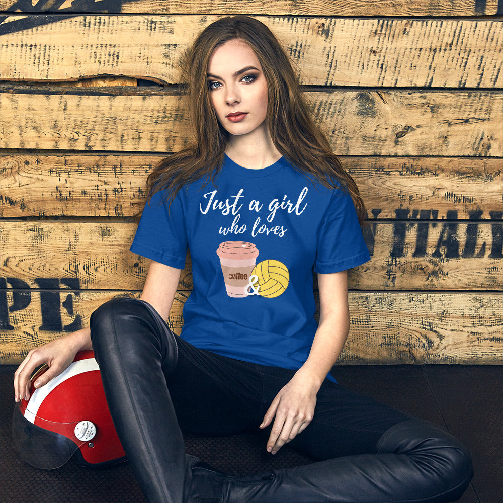 Just a Girl who loves Coffee and Waterpolo - Unisex Soft T-shirt - Bella Canvas 3001