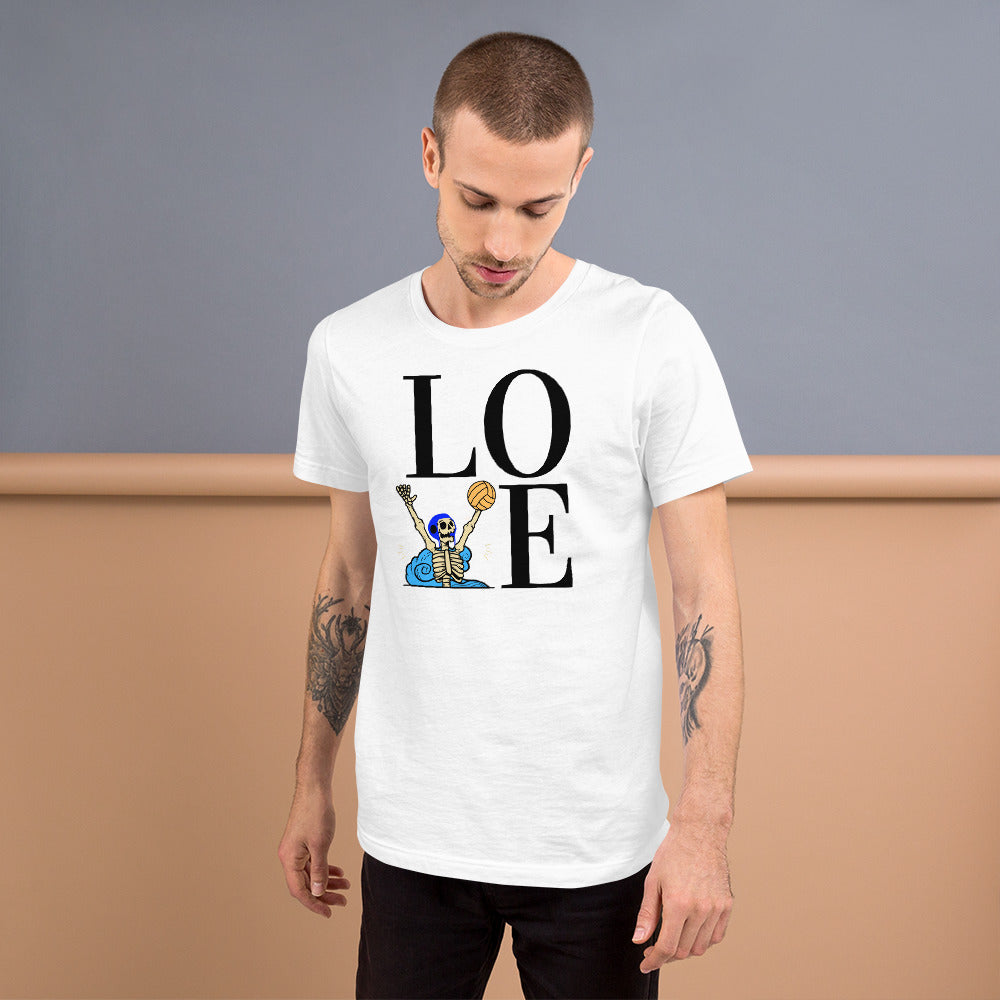 LOVE with Skeleton Waterpolo Player V - Unisex Soft T-shirt - Bella Canvas 3001