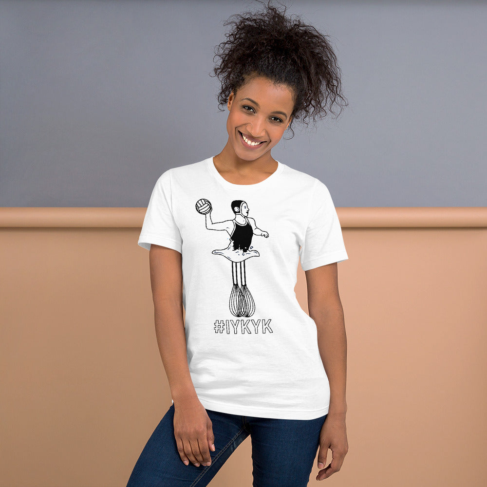 Egg Beatering female silhouette IYKYK - Unisex Soft T-shirt - Bella Canvas 3001