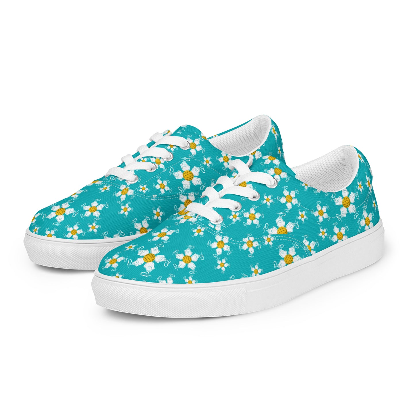 Water Polo Floral Women’s lace-up canvas shoes