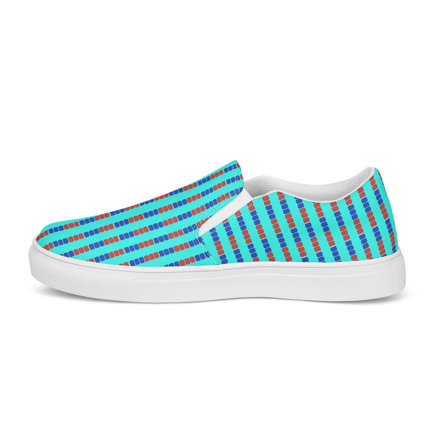 Swim Lane Stripes- Women’s slip-on canvas shoes